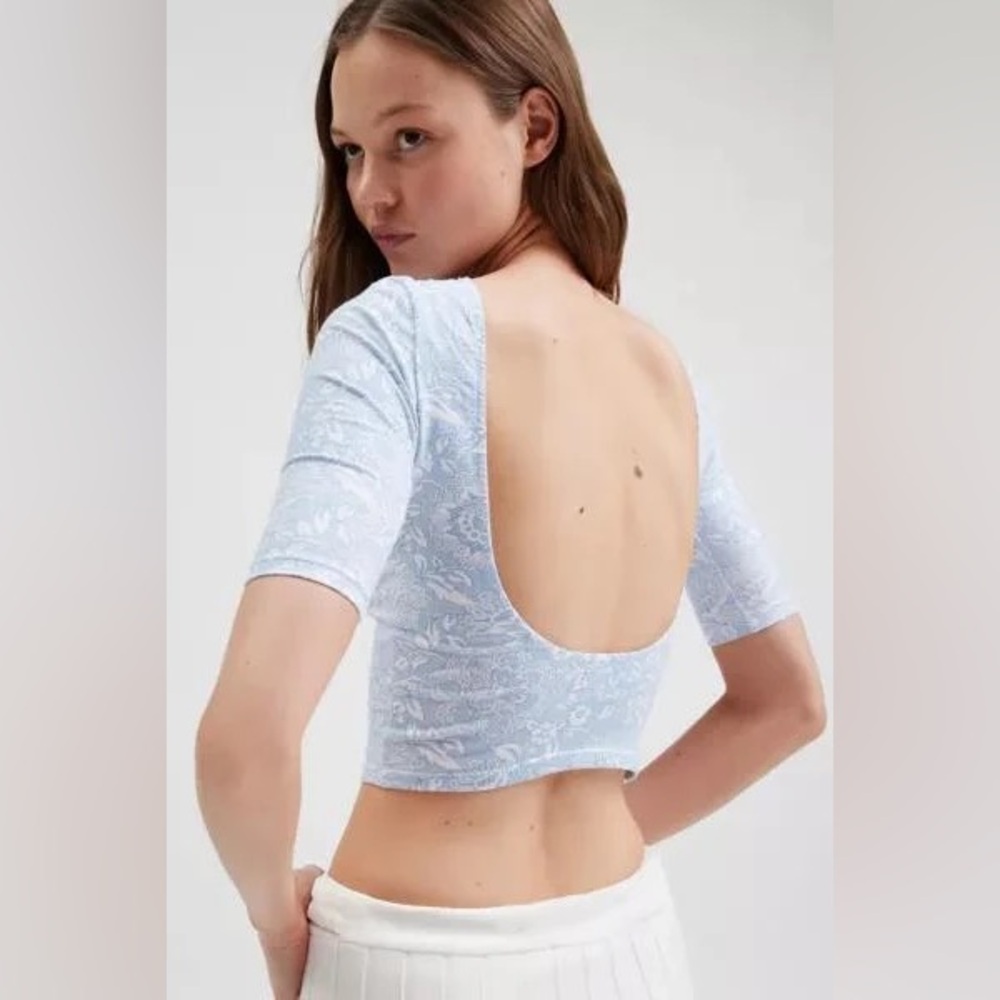 Motel Open Back Floral Top